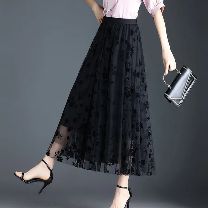 Floral Loose Midi Skirt