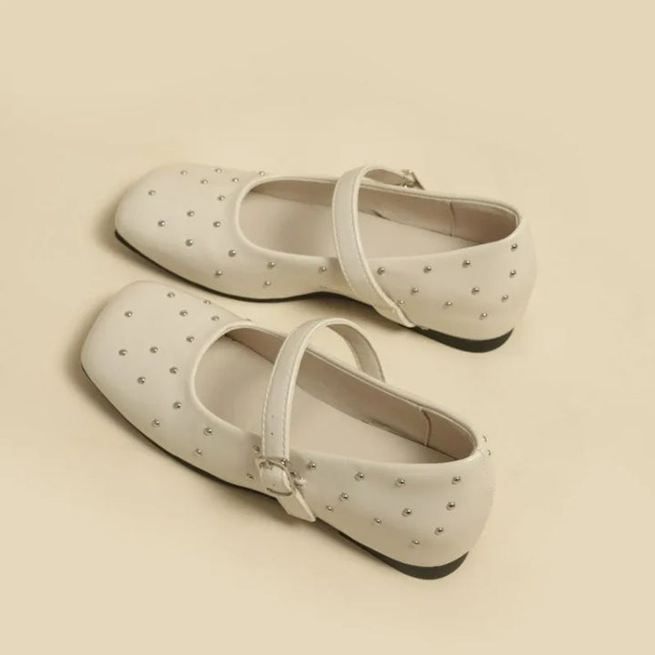 Studded Buckle Strap Mary Janes