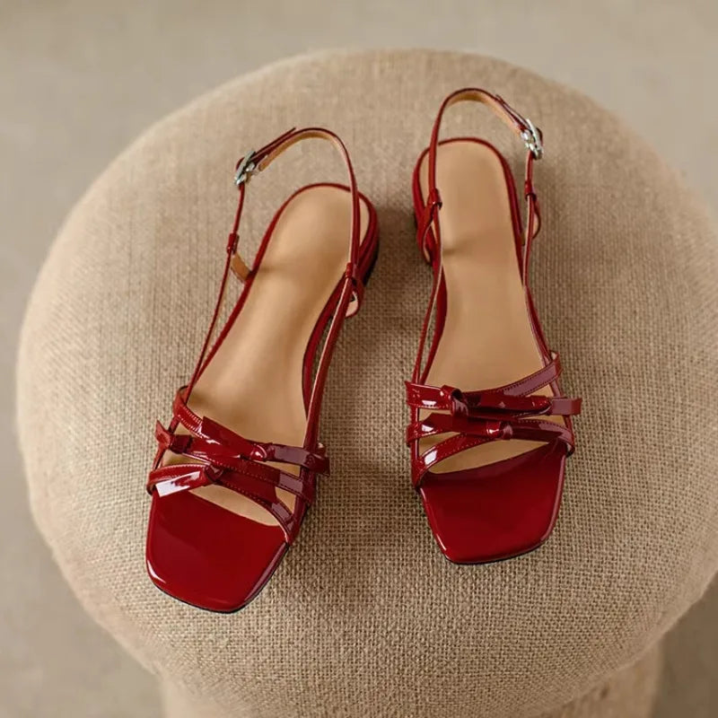 Square Toe Butterfly Sandals