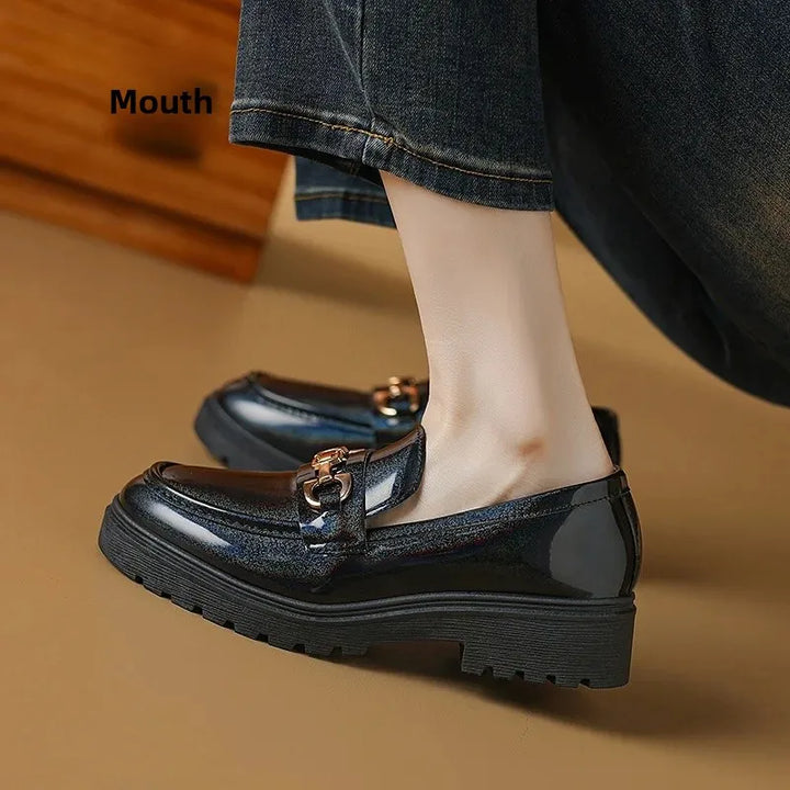 British Style Thick Bottom Flat Shoes