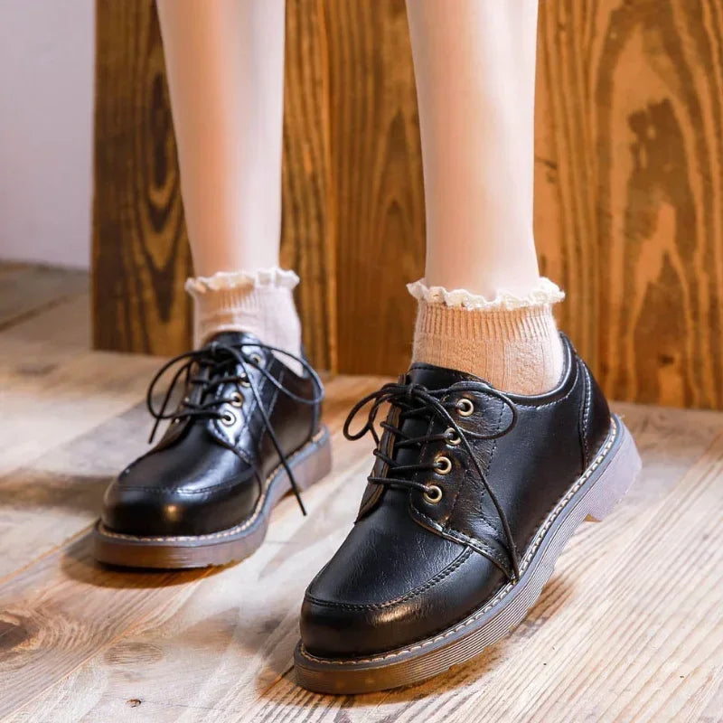 Round Toe Retro Oxford Shoes