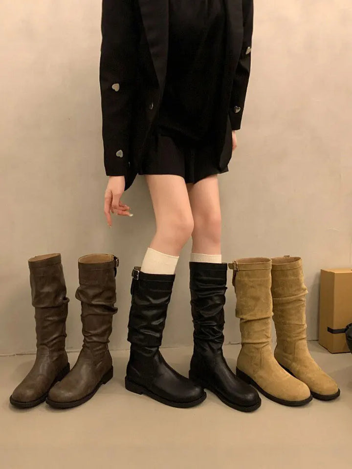 Retro Knee High Boots