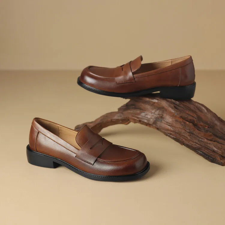 Low Heel Loafers