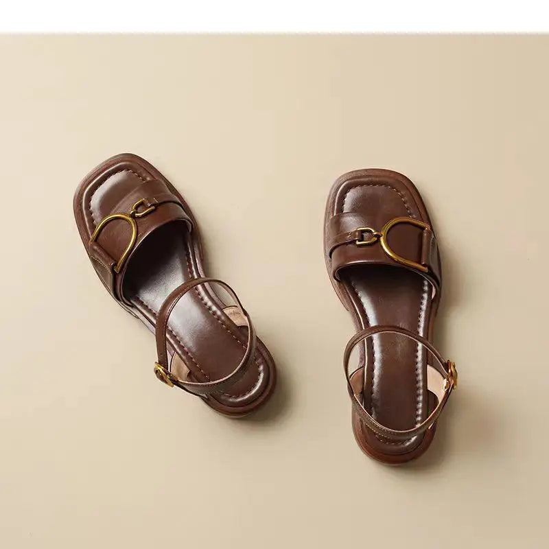 Open buckle Sandals