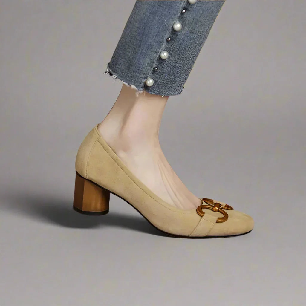 Suede Buckle Sandals