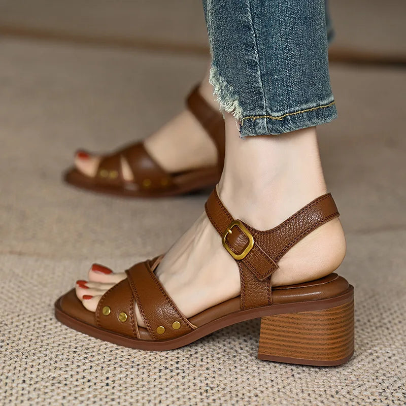 Mid heel Open toe Shoes