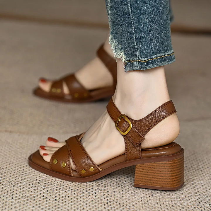 Mid heel Open toe Shoes
