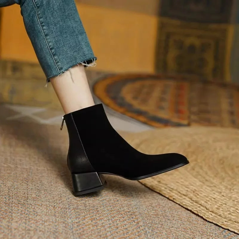 Thick Heel Frosted Women's Shoes