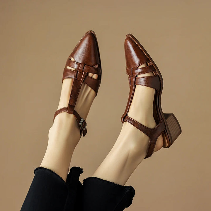 Ankle Strap High Heel Casual Pumps