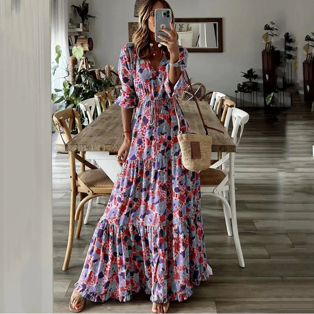 V-neck Maxi Dress