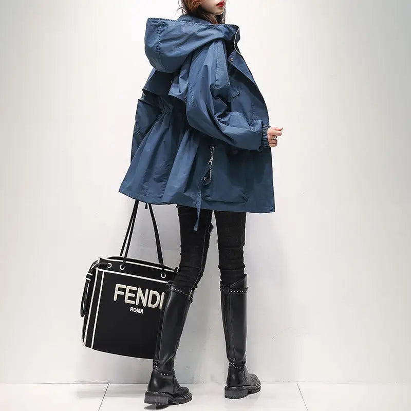 Light Hooded Trench Coat
