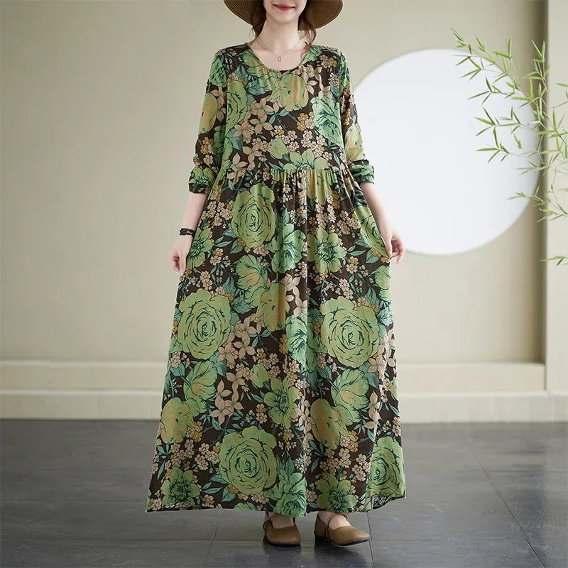 Round Neck Loose Dress