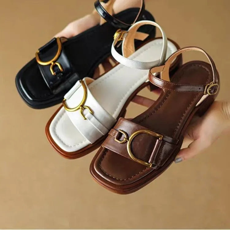 Open buckle Sandals