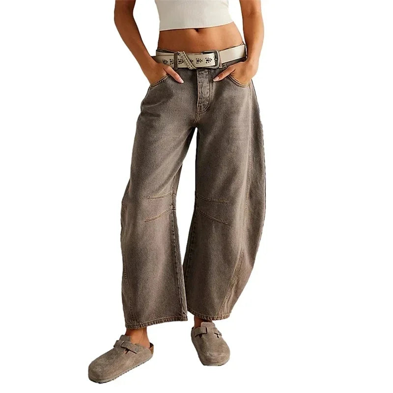 Stretch mid-rise jeans