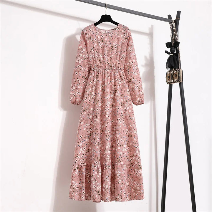 O-neck Long Sleeve Dress