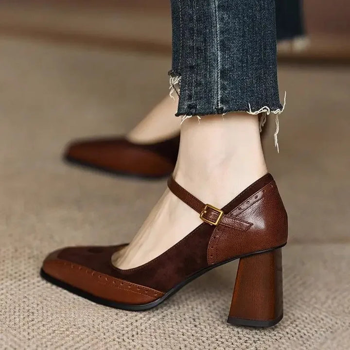 Chunky Square Heel Shoes