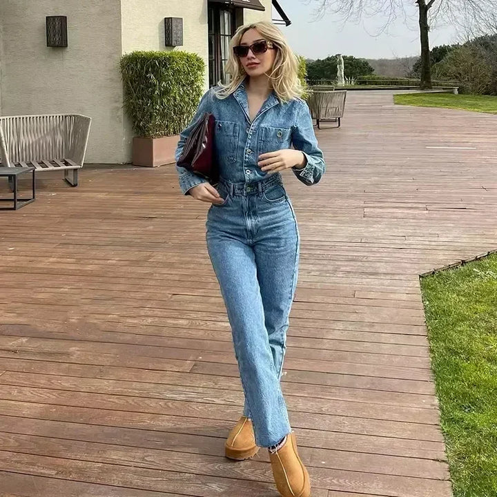 Stylish Denim Salopette
