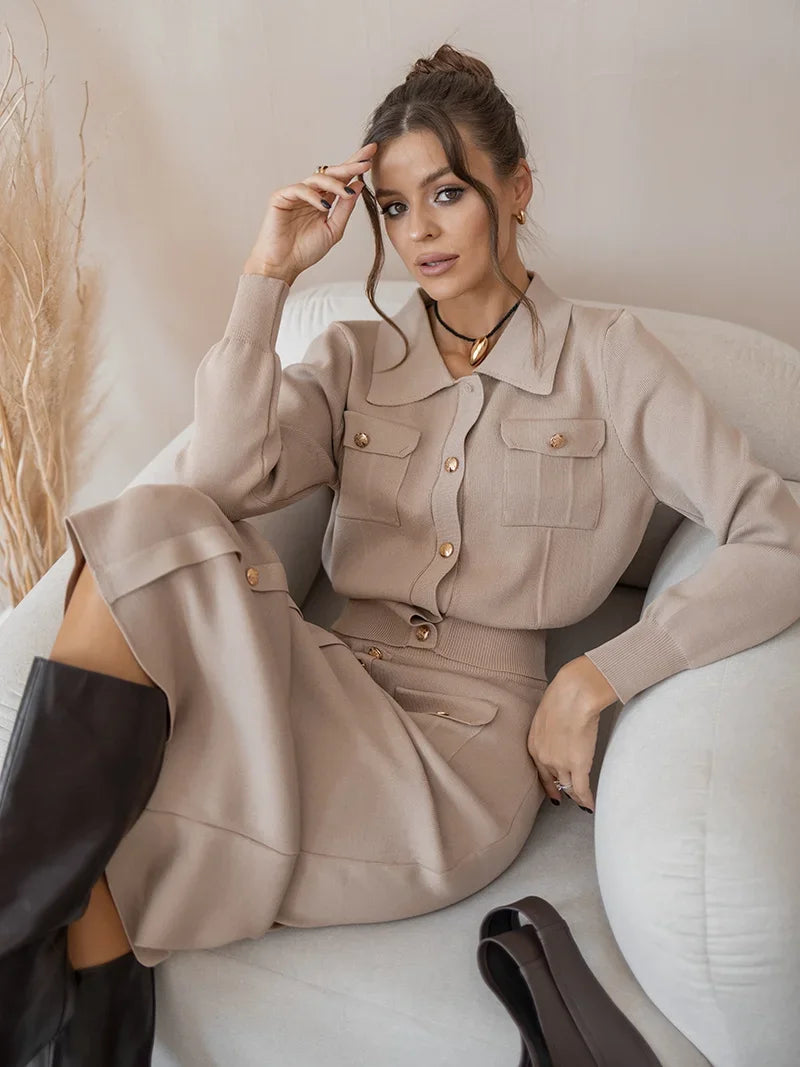 Knitted Blazer Set