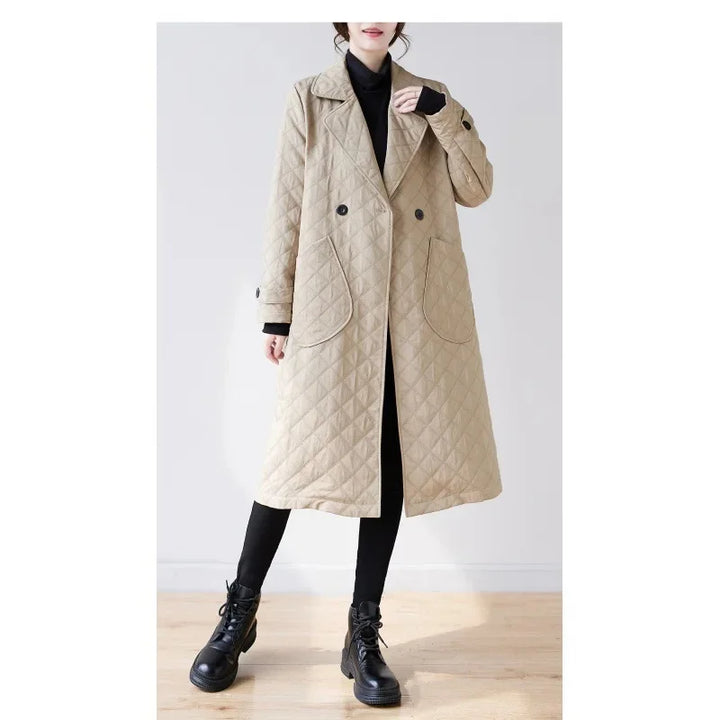Diamond Grid Loose Style Coat