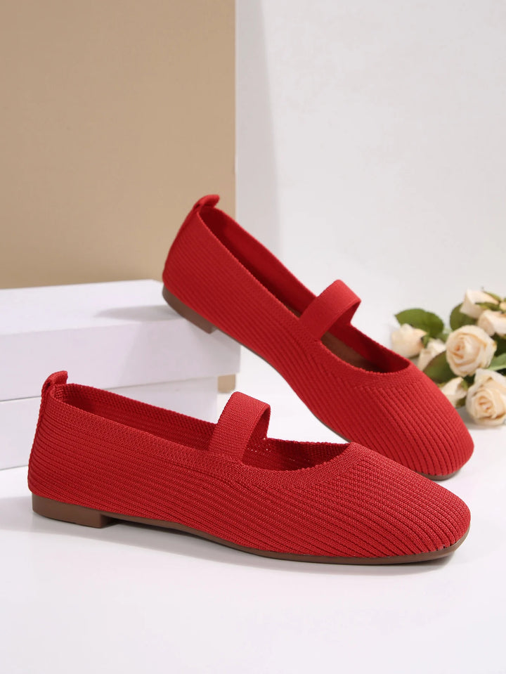 Low-Cut Flat Mary Jane Walking Shoes