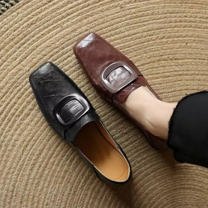 British Style Square Head Shoes