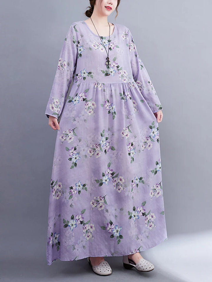 O-neck Vintage Dress