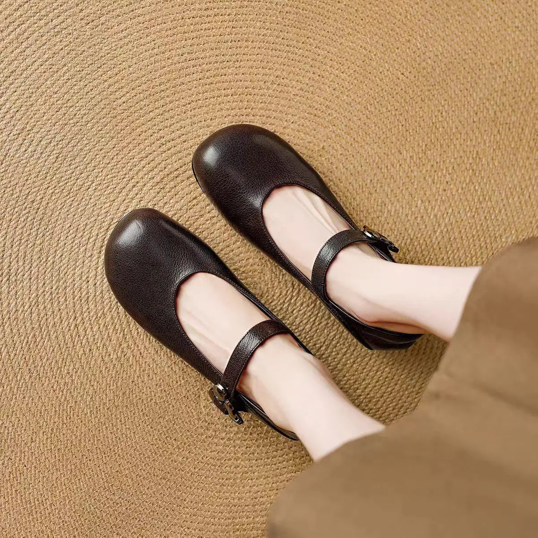 Low Heel French Mary Jane Shoes