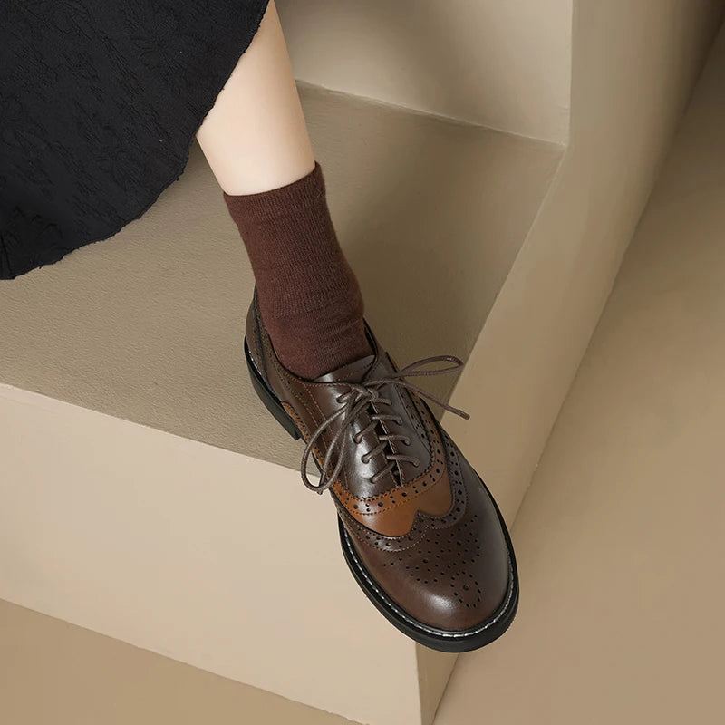 Lace Up Brogue Oxford Shoes