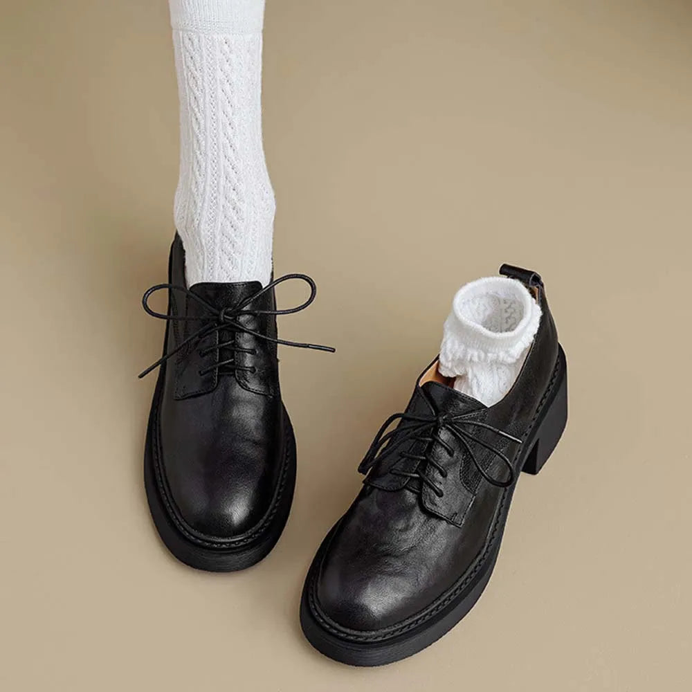 Lace Up Flat Shoes
