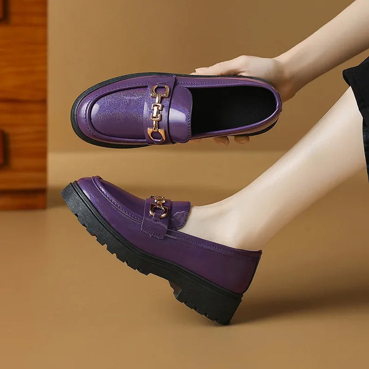 British Style Thick Bottom Flat Shoes