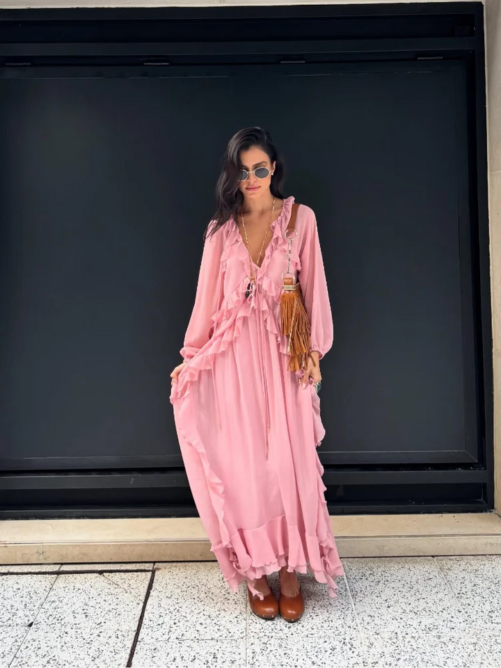 V-neck Loose Dress