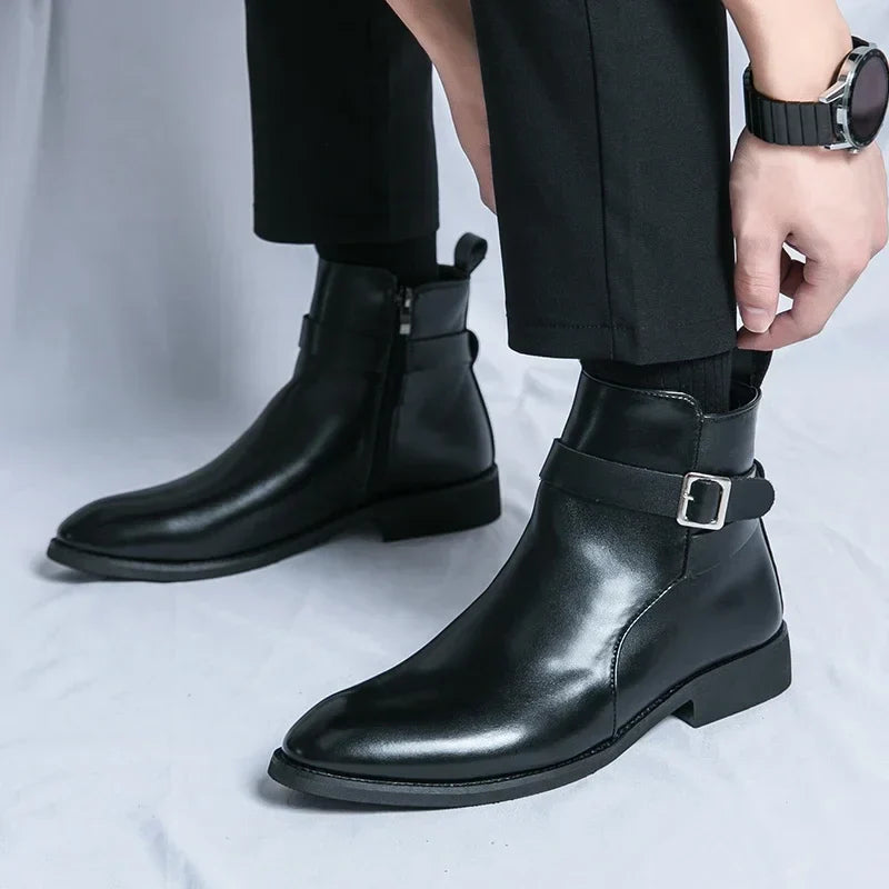 Buckle Chelsea Boots