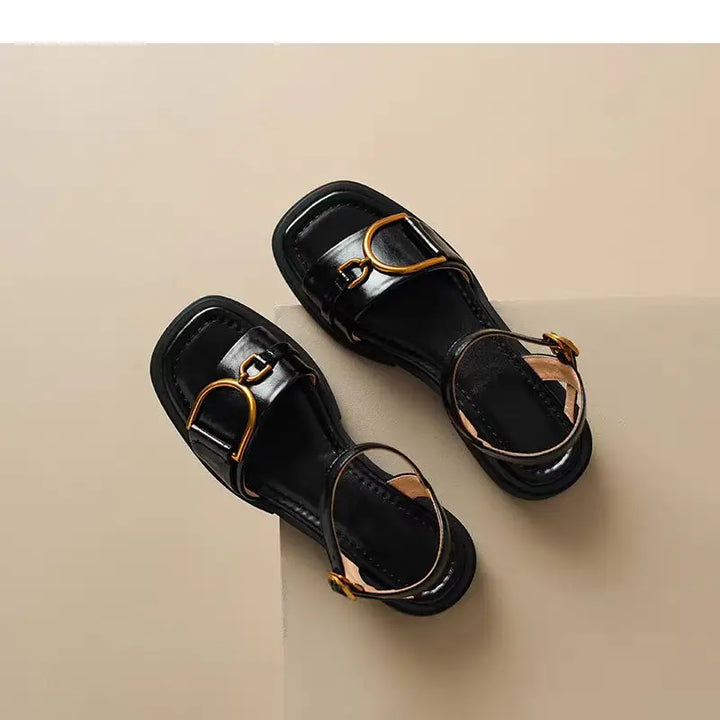 Open buckle Sandals