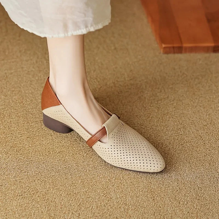 Pointed Toe Mesh Loafers
