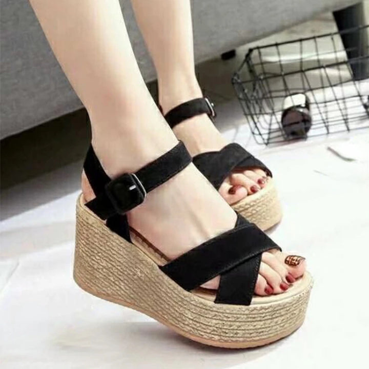 Heel Platform Open Toe Wedges