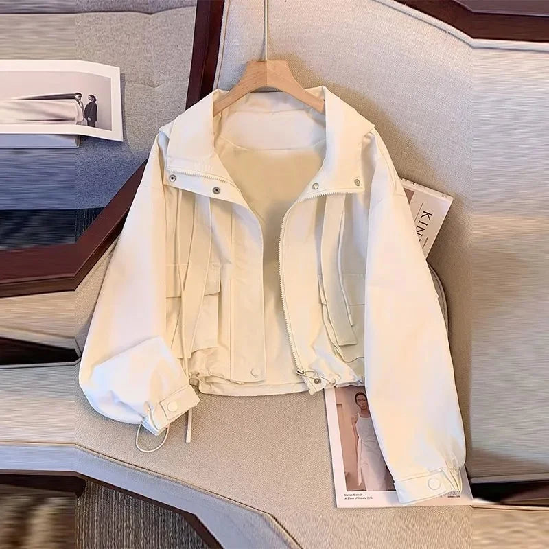 Cropped Hooded Jacket