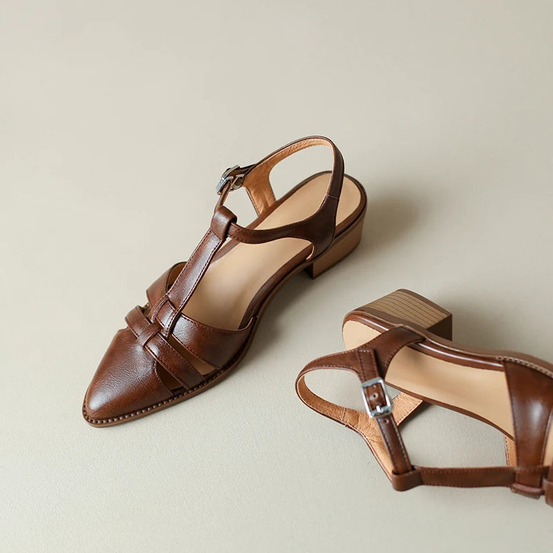 Ankle Strap High Heel Casual Pumps