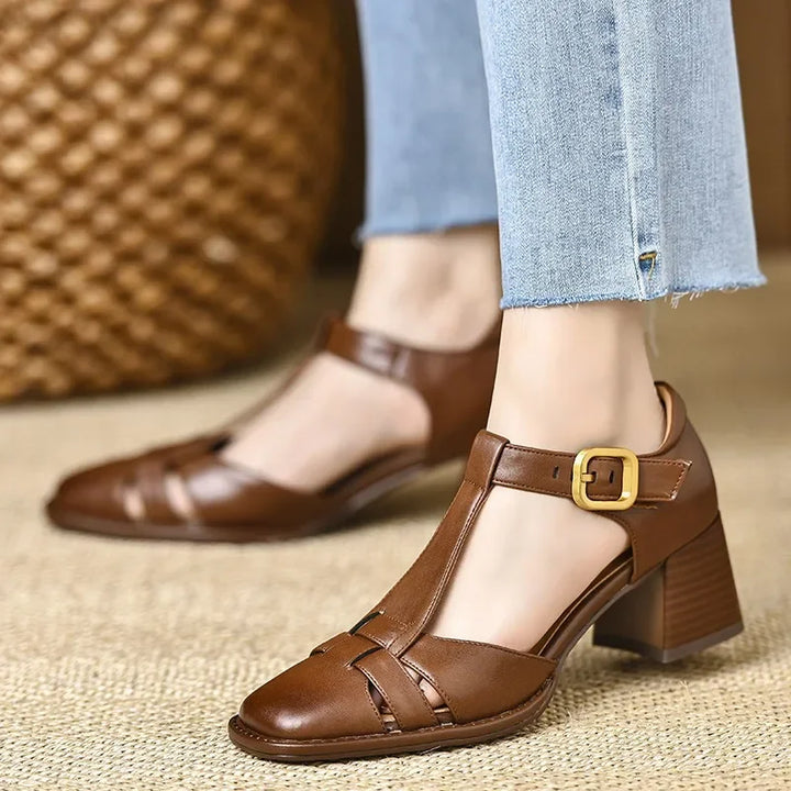 High Heels Buckle Shoes