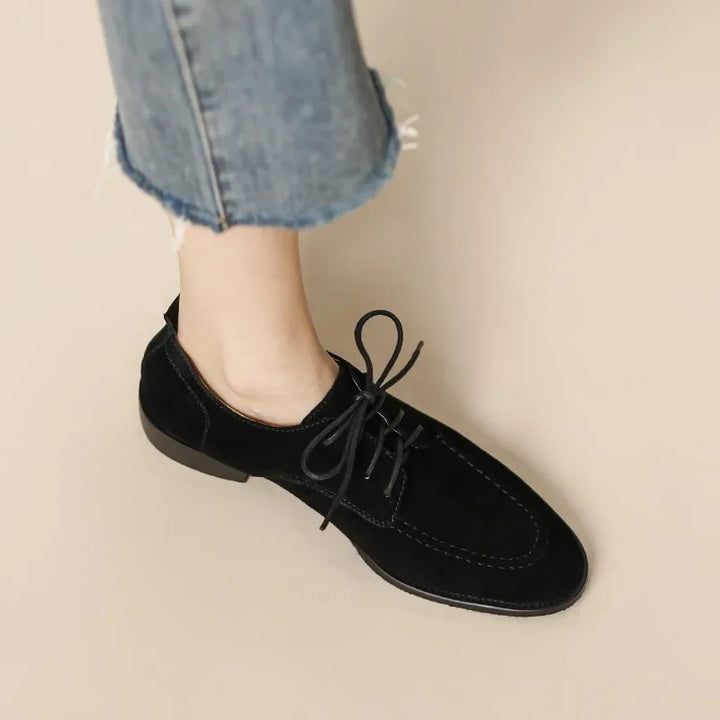 Round Toe Low Heel Flat Shoes