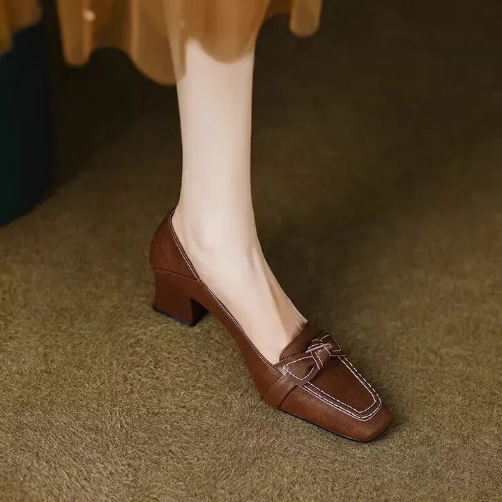 Retro Bowknot Loafers