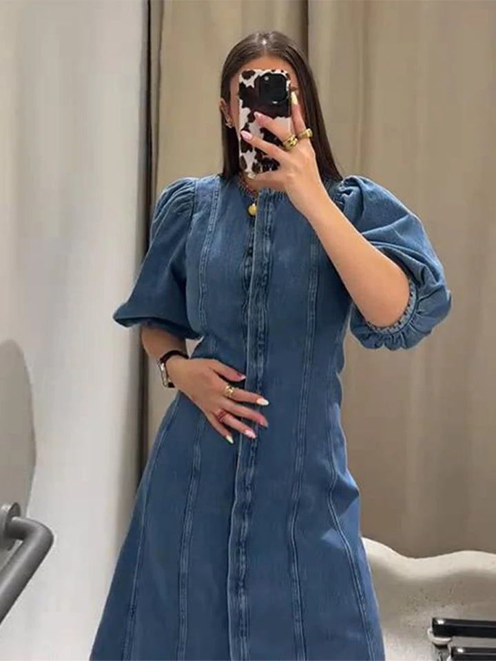 Midi Denim Dress