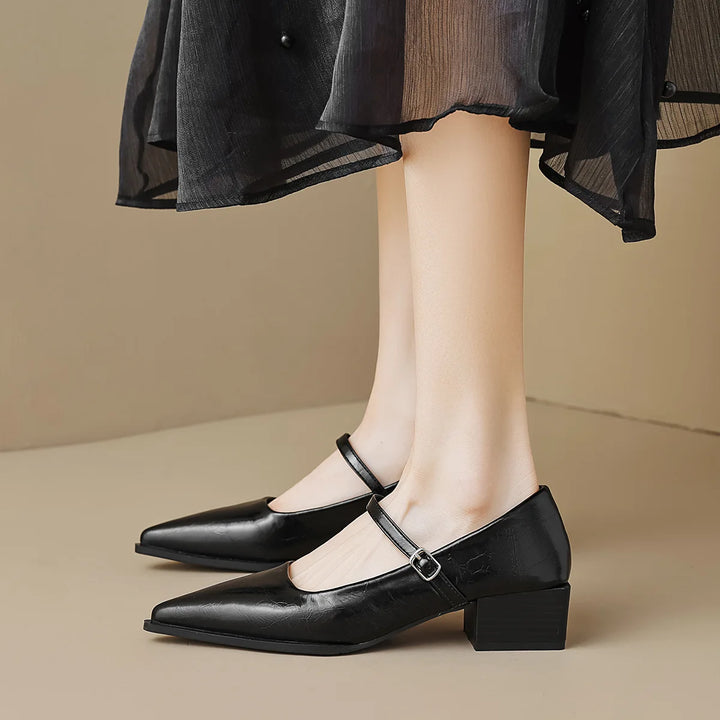 Mary Jane pointed shoes