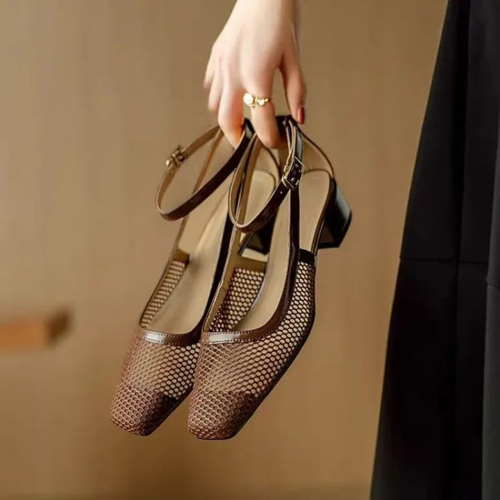 Square Toe Block Heel Sandals
