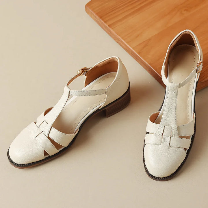 Narrow Band T-strap Flats
