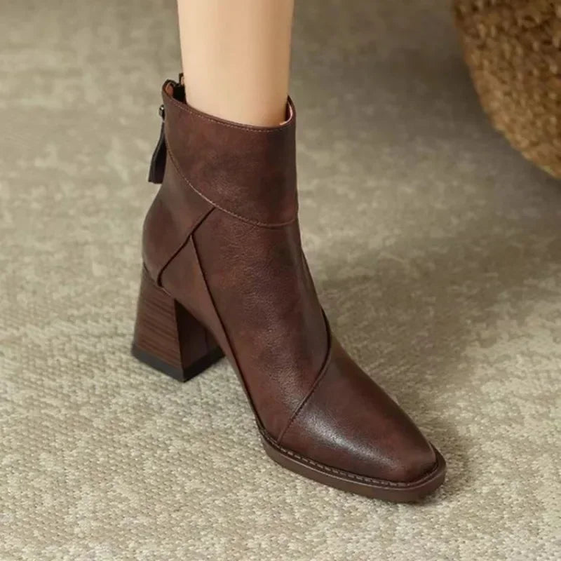 Mid Heel Ankle Boots