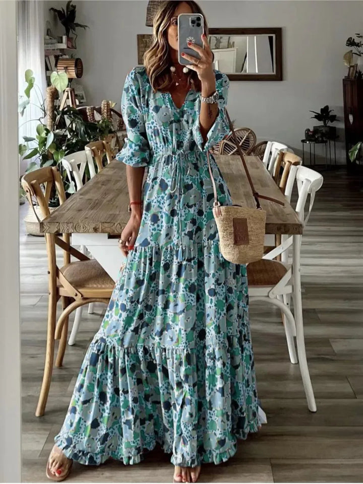 V-neck Maxi Dress