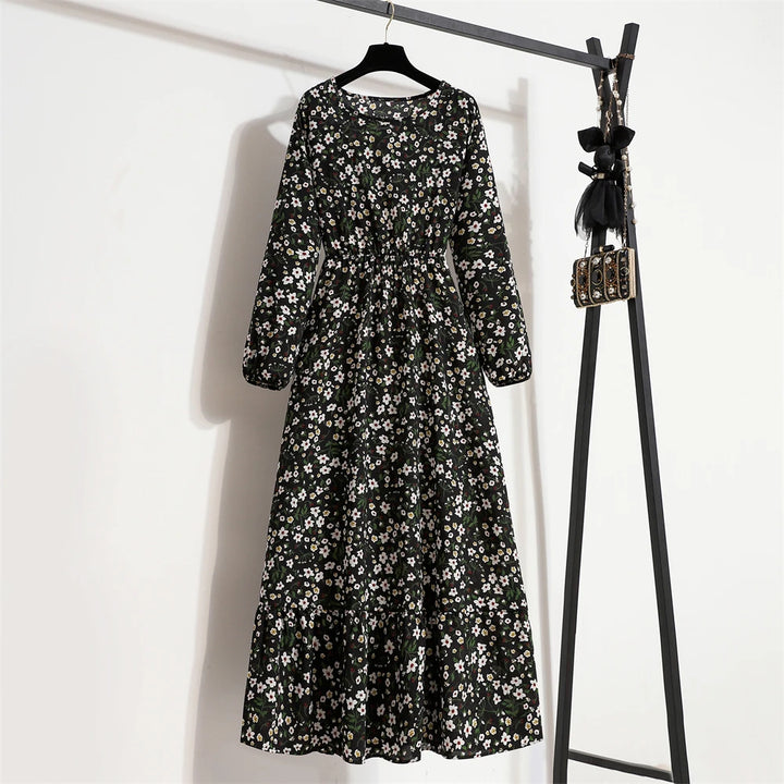 O-neck Long Sleeve Dress