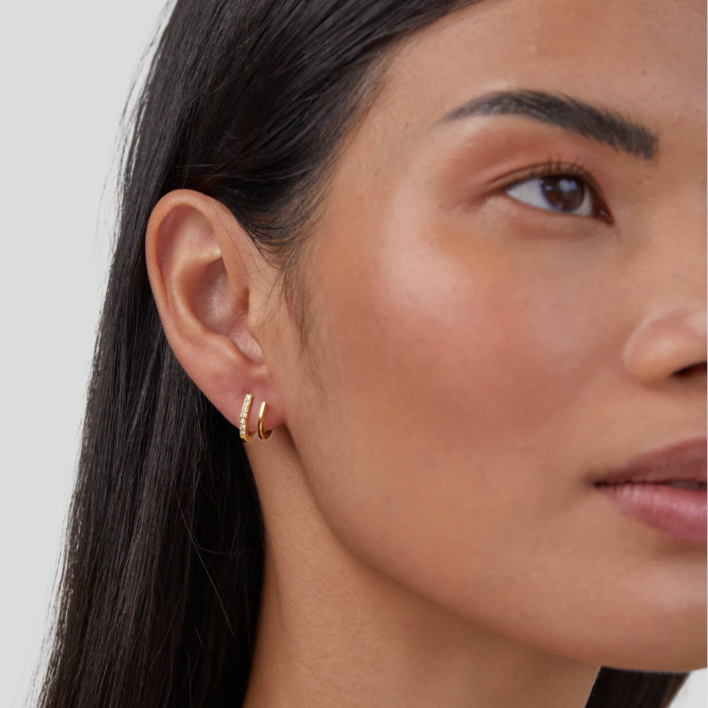 Rounded Crystal Earrings