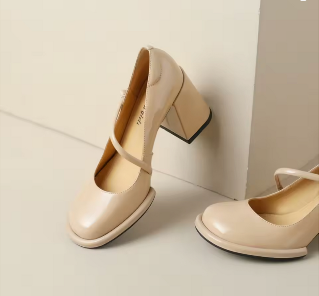 Chunky Heel Low-cut Shoes