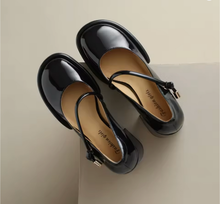 Chunky Heel Low-cut Shoes